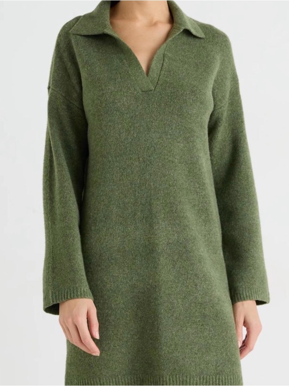 Abercrombie & Fitch XXL Olive Green Mini Sweater Dress